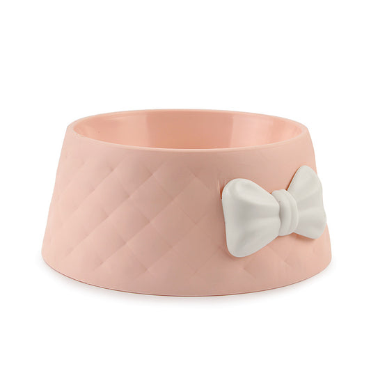Bow-Accent Pet Feeding Bowl