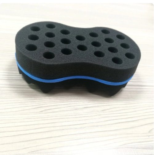 Wave-Shaped Double-Sided Sponge Hair Twist Brush