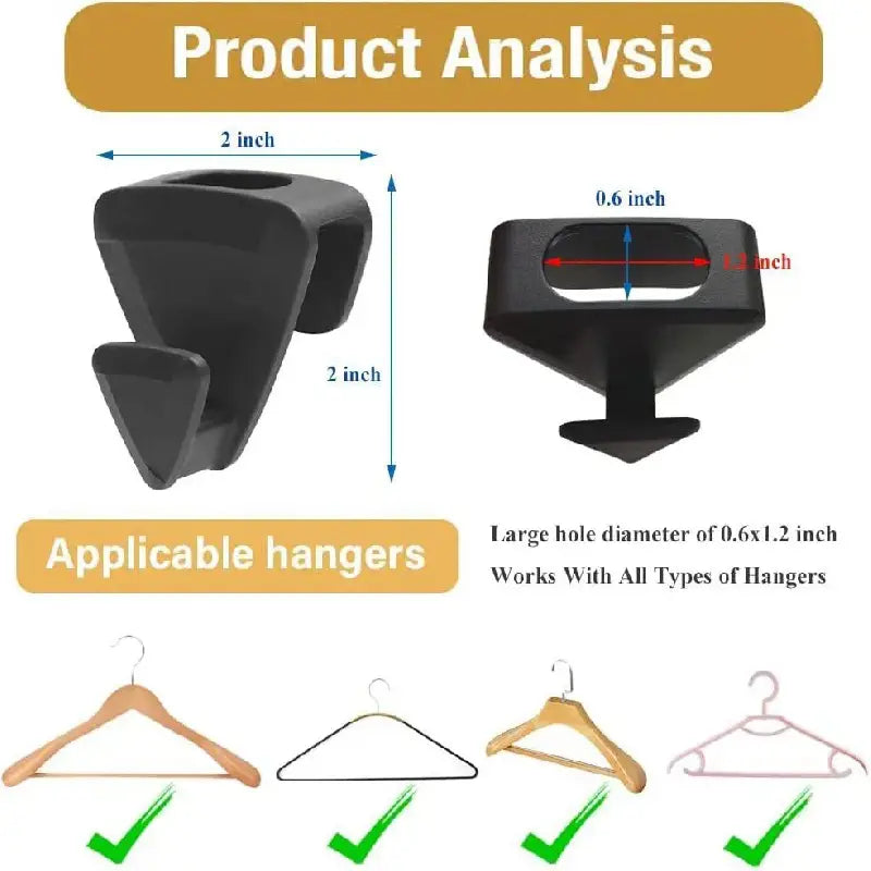 12pcs Space-Saving Closet Organizers & Hanger Connectors