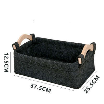 Japanese Felt Storage Basket for Desk Organization
