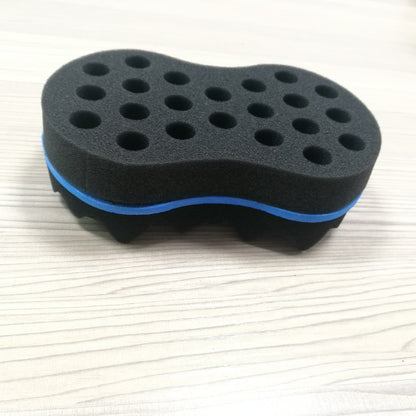 Wave-Shaped Double-Sided Sponge Hair Twist Brush
