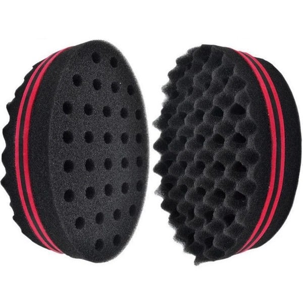 Wave-Shaped Double-Sided Sponge Hair Twist Brush