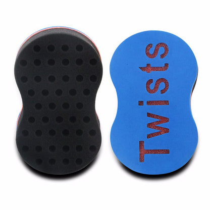 Wave-Shaped Double-Sided Sponge Hair Twist Brush
