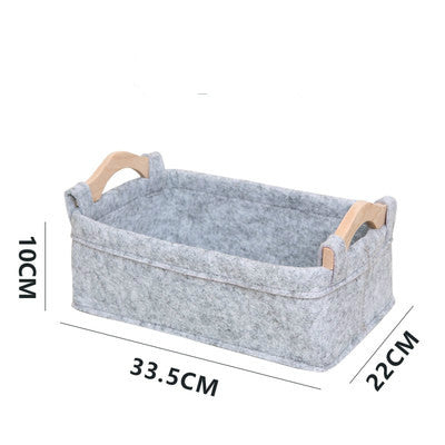 Japanese Felt Storage Basket for Desk Organization