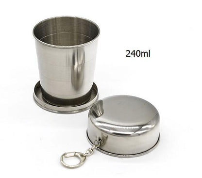 Collapsible Stainless Steel Travel Cup - Portable Design