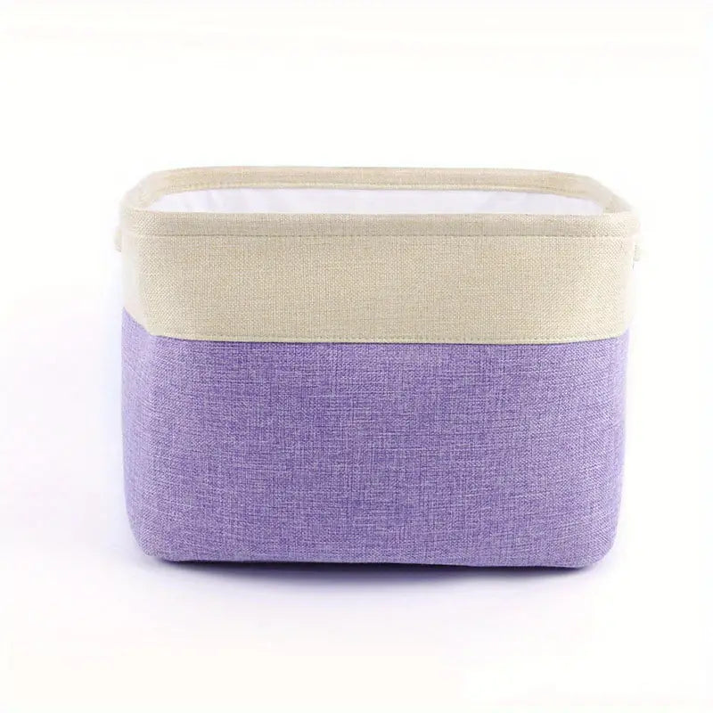 Collapsible Cotton Linen Storage Box for Home Organization