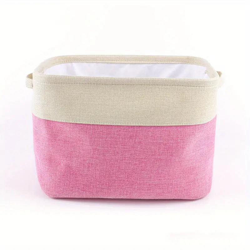 Collapsible Cotton Linen Storage Box for Home Organization