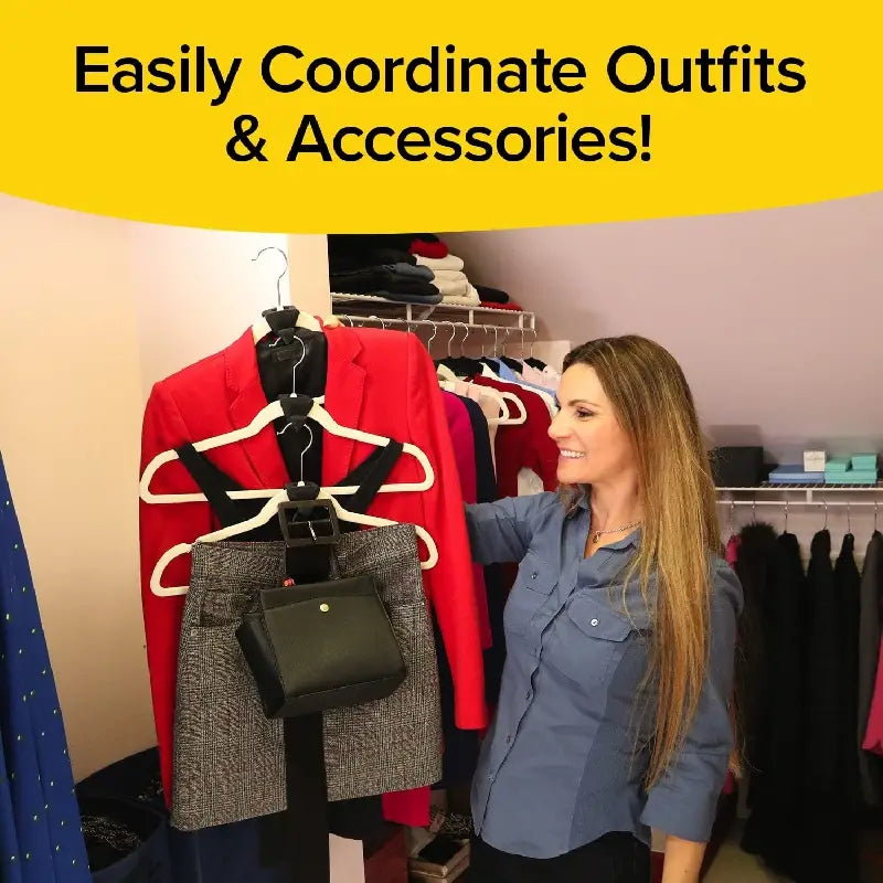 12pcs Space-Saving Closet Organizers & Hanger Connectors