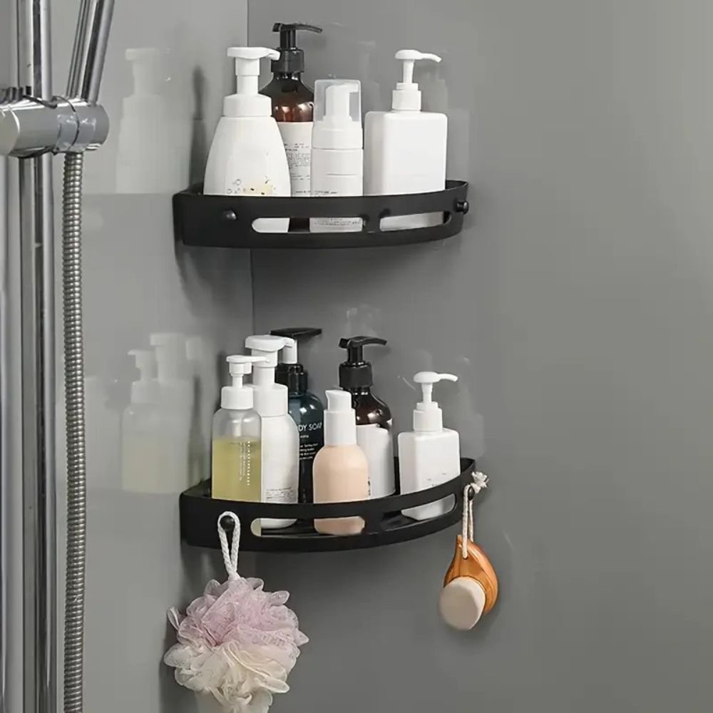 2-Tier Space-Saving Corner Shower Caddy Organizer