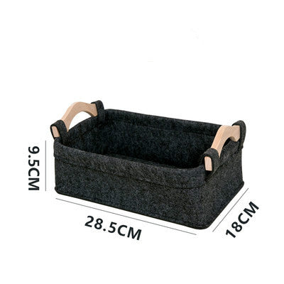 Japanese Felt Storage Basket for Desk Organization