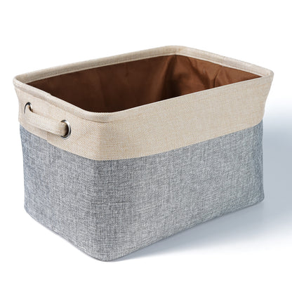 Collapsible Cotton Linen Storage Box for Home Organization