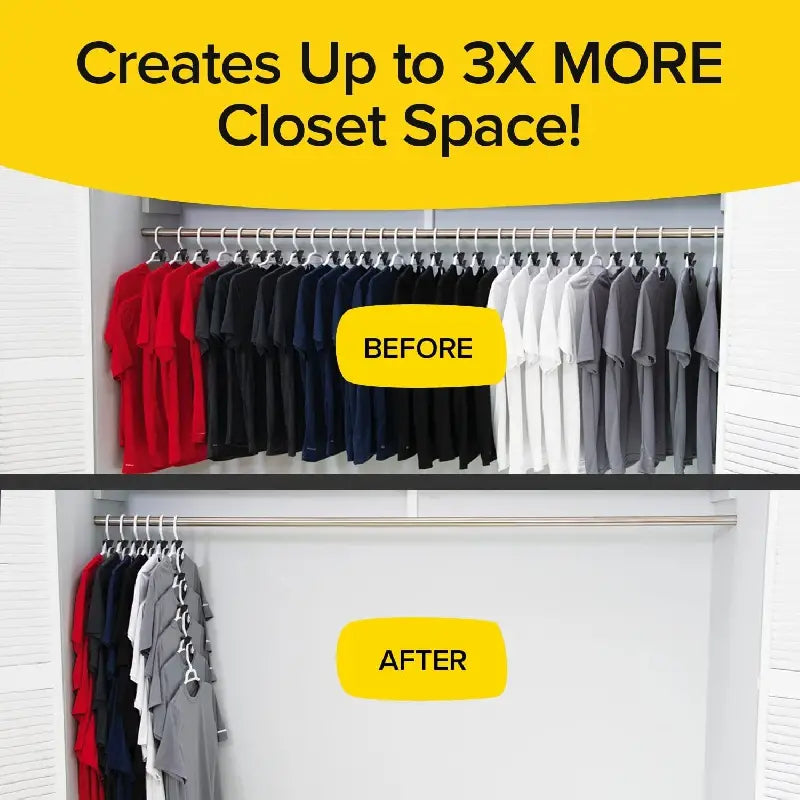 12pcs Space-Saving Closet Organizers & Hanger Connectors
