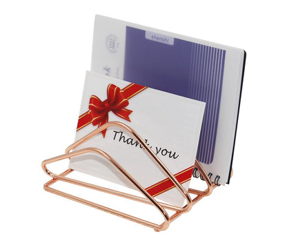 Three-Tier Metal Mail & Envelope Organizer